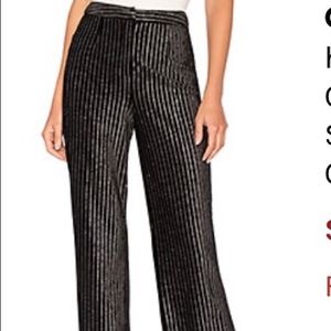 Black velvet glitter trouser